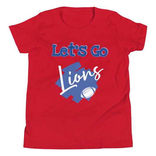 Lions Youth Short Sleeve T-Shirt (Lets Go Football)