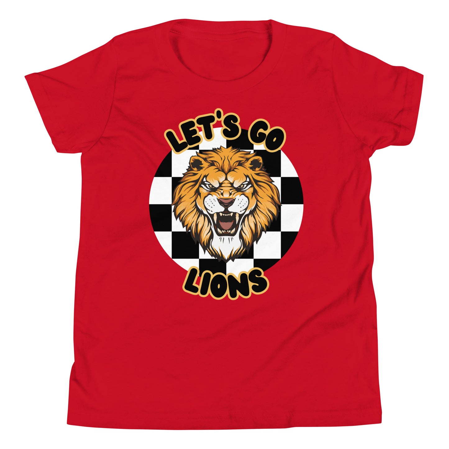 Lions Youth Short Sleeve T-Shirt (checkered)