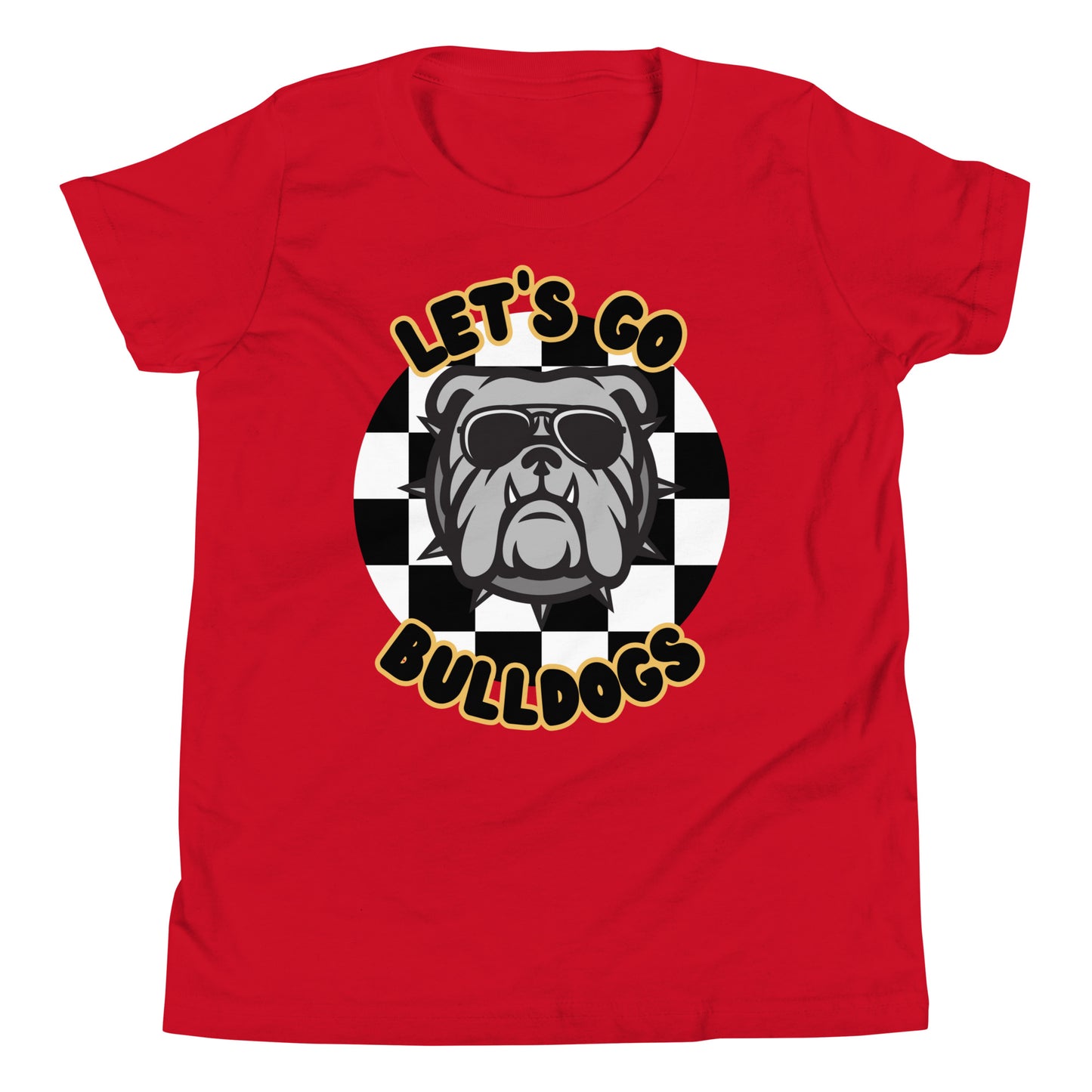 Bulldogs Youth Short Sleeve T-Shirt (Checkered)