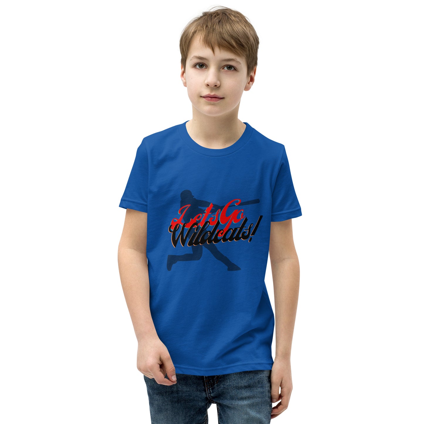 Wildcats Youth Short Sleeve T-Shirt (Lets Go Baseball)