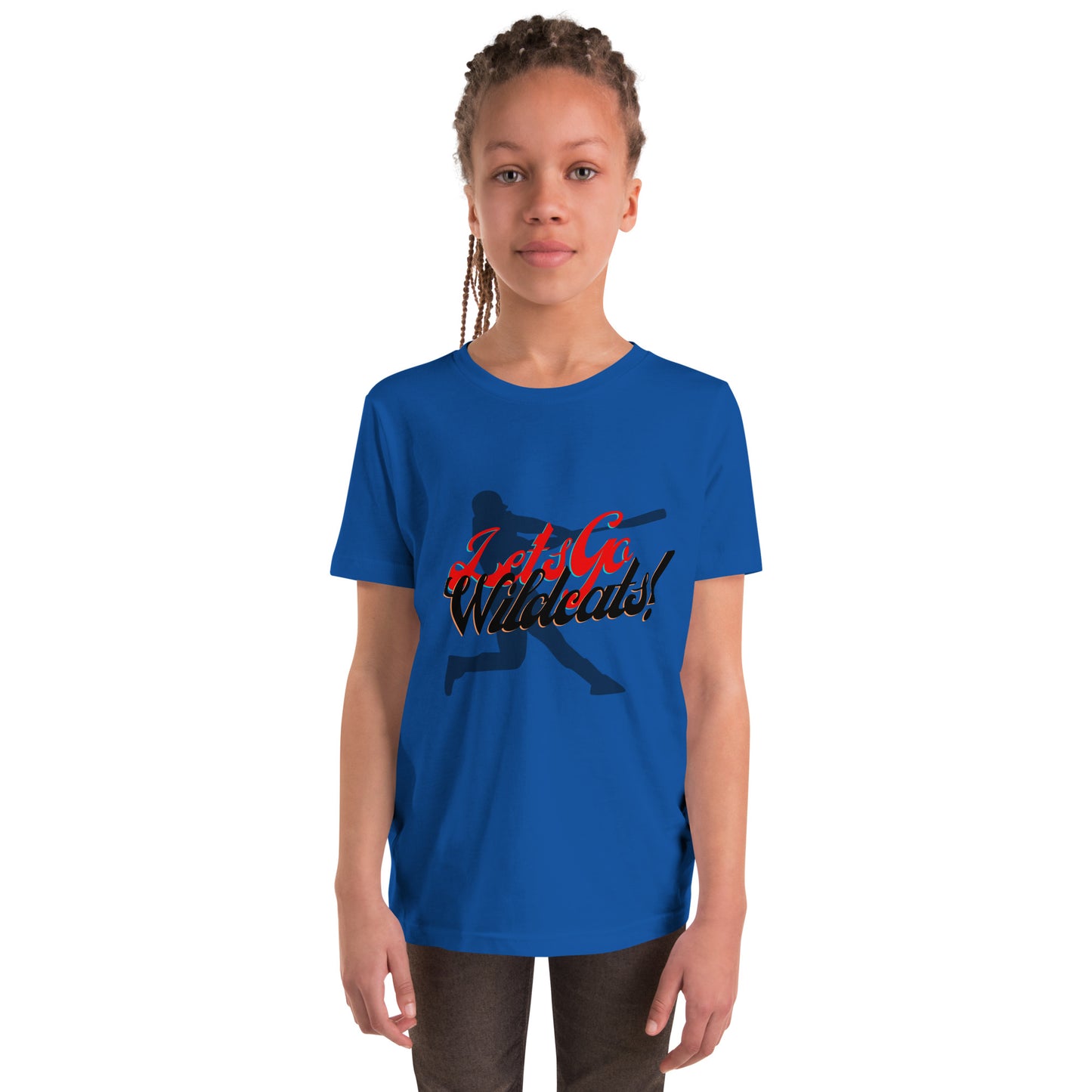 Wildcats Youth Short Sleeve T-Shirt (Lets Go Baseball)