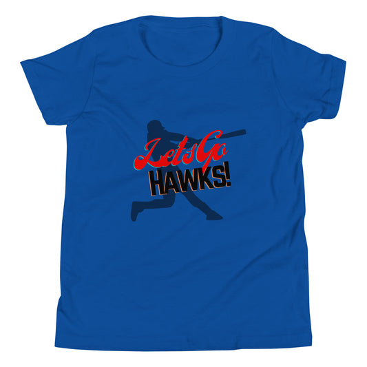 Hawks Youth Short Sleeve T-Shirt (Lets Go Baseball)