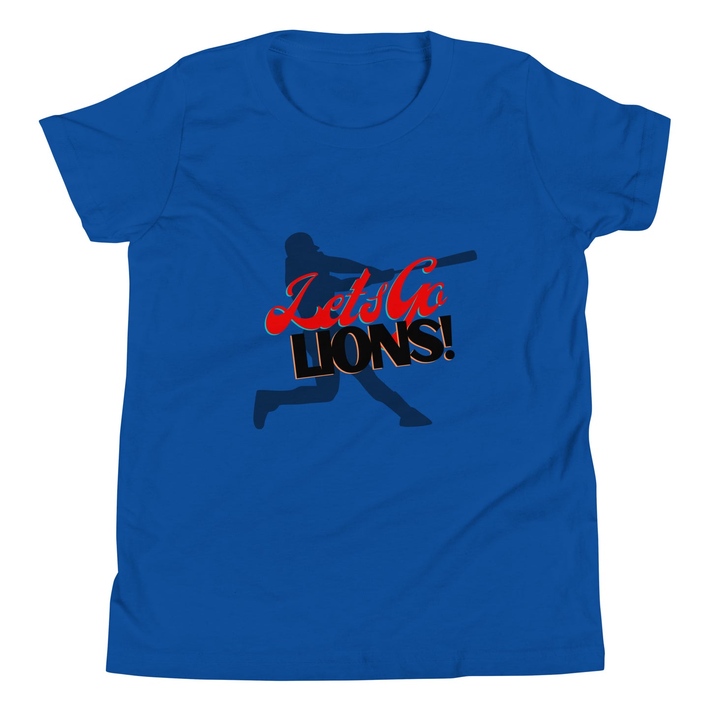 Lions Youth Short Sleeve T-Shirt (Lets Go Baseball)