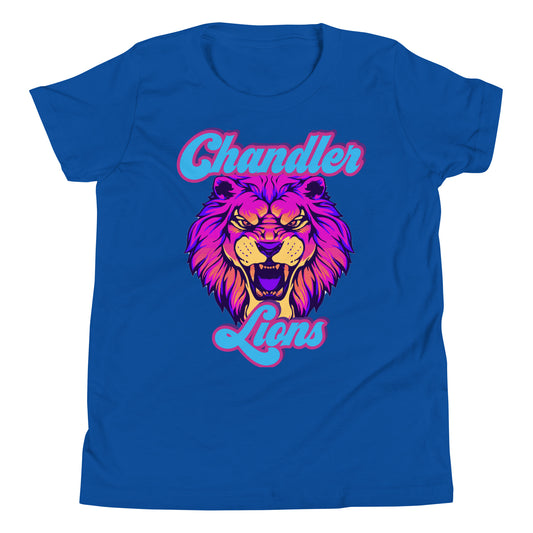 Chandler Lions Youth Short Sleeve T-Shirt (Neon Retro)