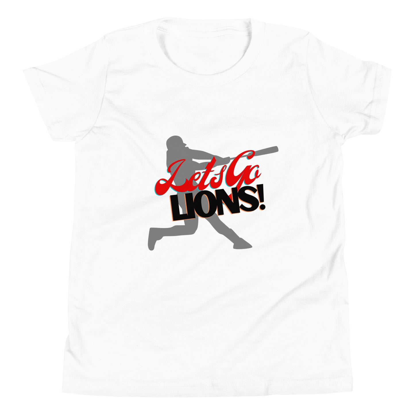 Lions Youth Short Sleeve T-Shirt (Lets Go Baseball)